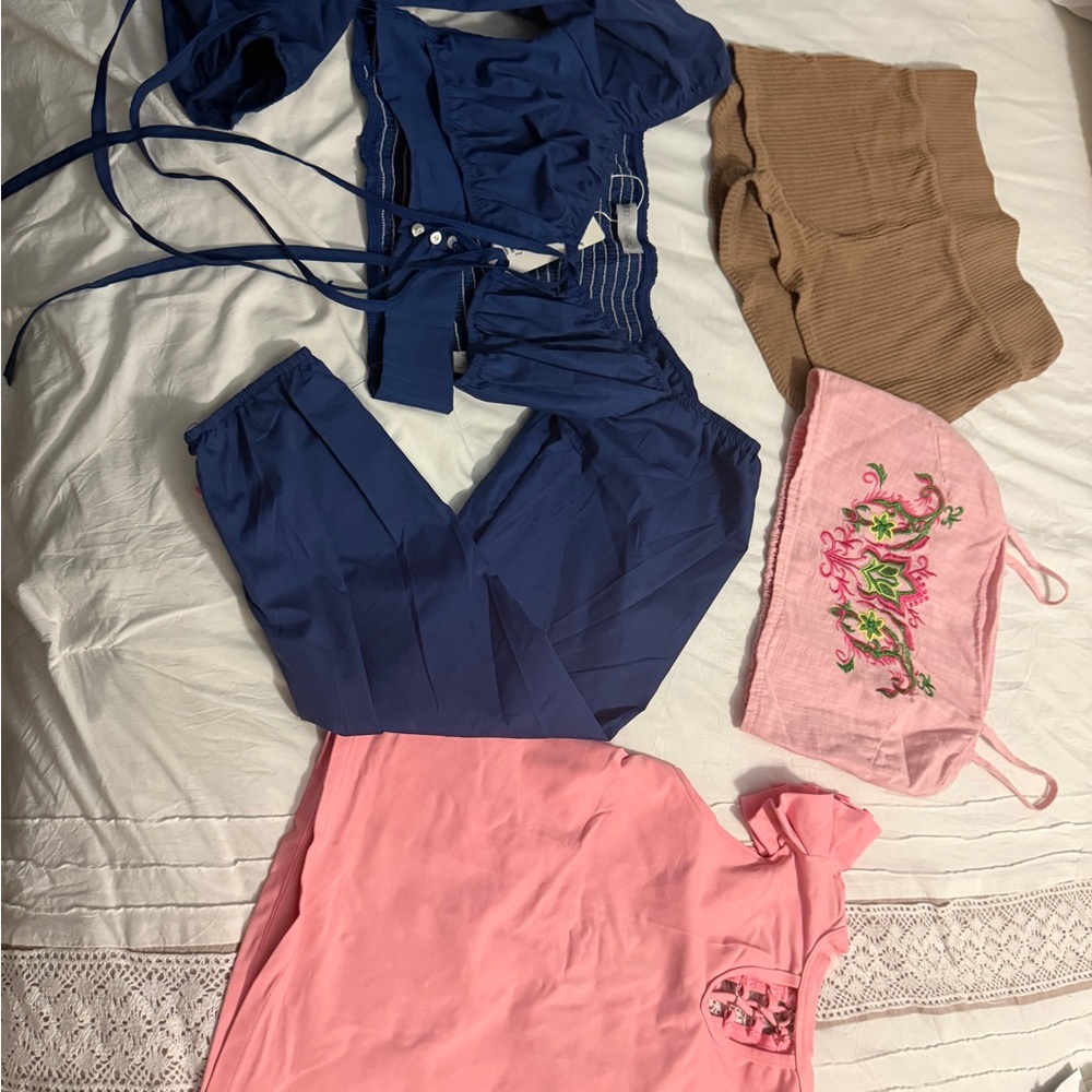 Blue and Pink Clothing Set